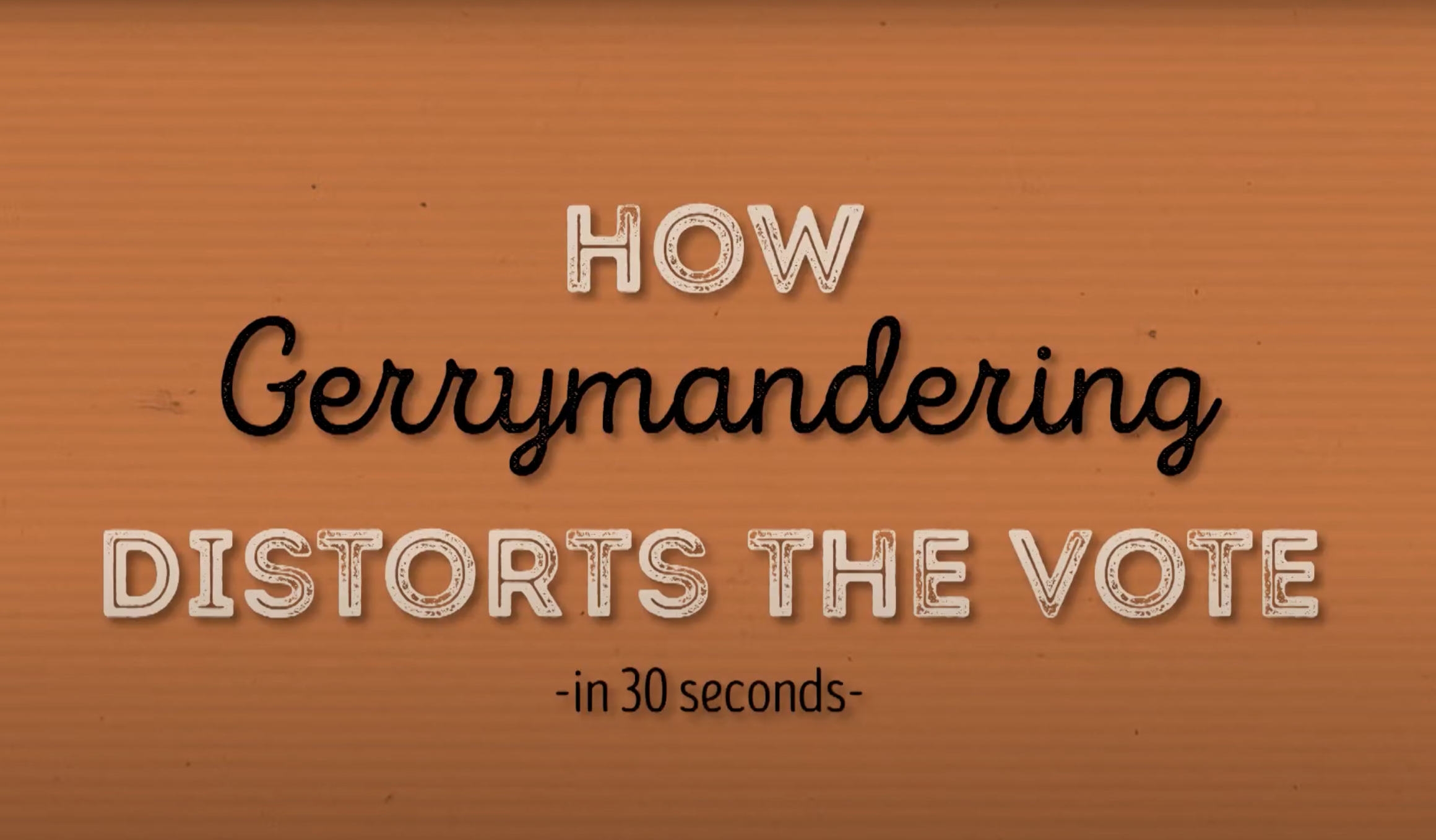 How gerrymandering distorts the vote in 30 seconds